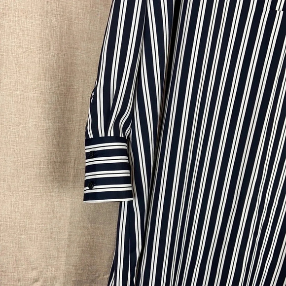 Joe Fresh Striped Button Long Sleeve Dress 2X - Picture 6 of 9